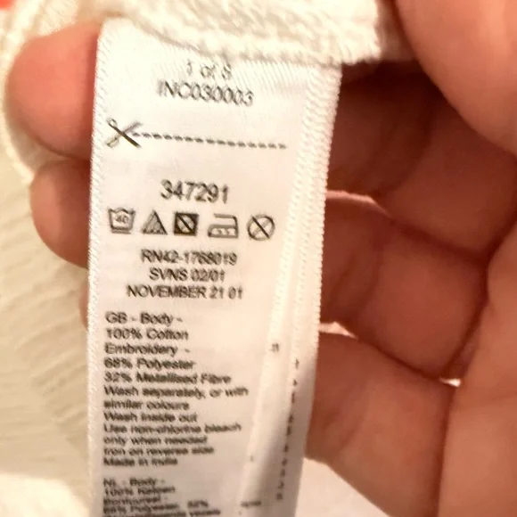 White Tunic with Silver Accents - Picture 6 of 6